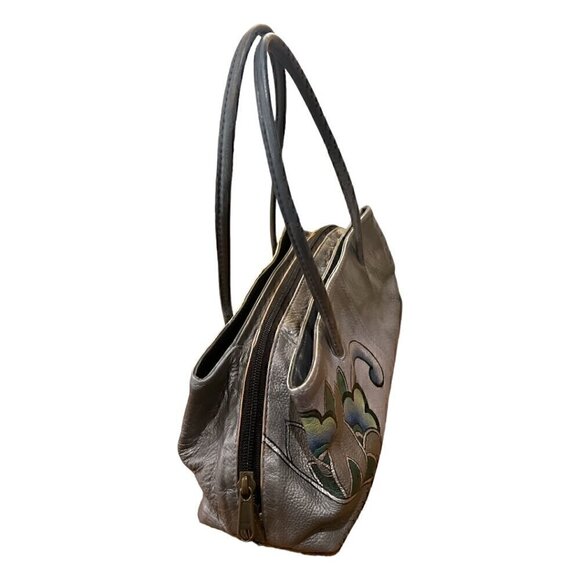 Anuschka Authentic Vintage Genuine Leather Hand Painted Floral Purse Handbag - Picture 15 of 16